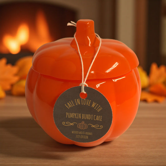 Pumpkin Bundt Cake Candle – 16oz Glass Pumpkin Jar