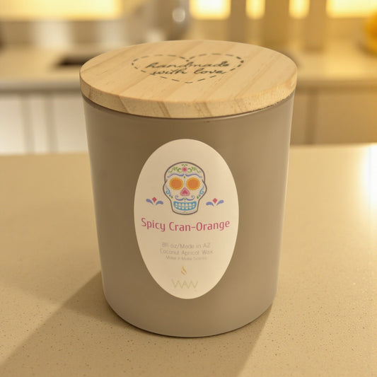 Fall Candle Spicy Cran Orange 8 Oz