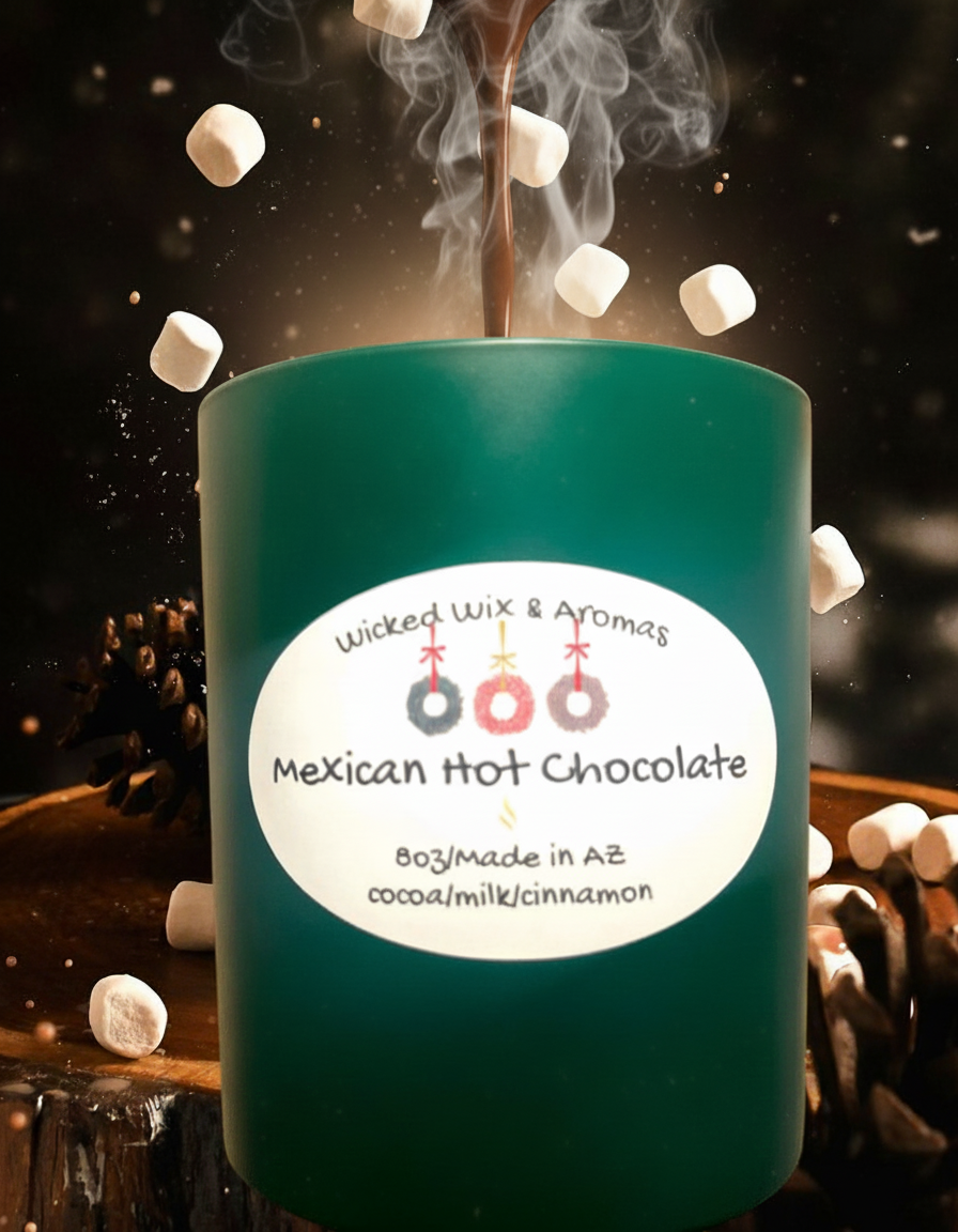 Holiday Candle Mexican Hot Chocolate | Cocoa, Cinnamon & Warm Milk Candle