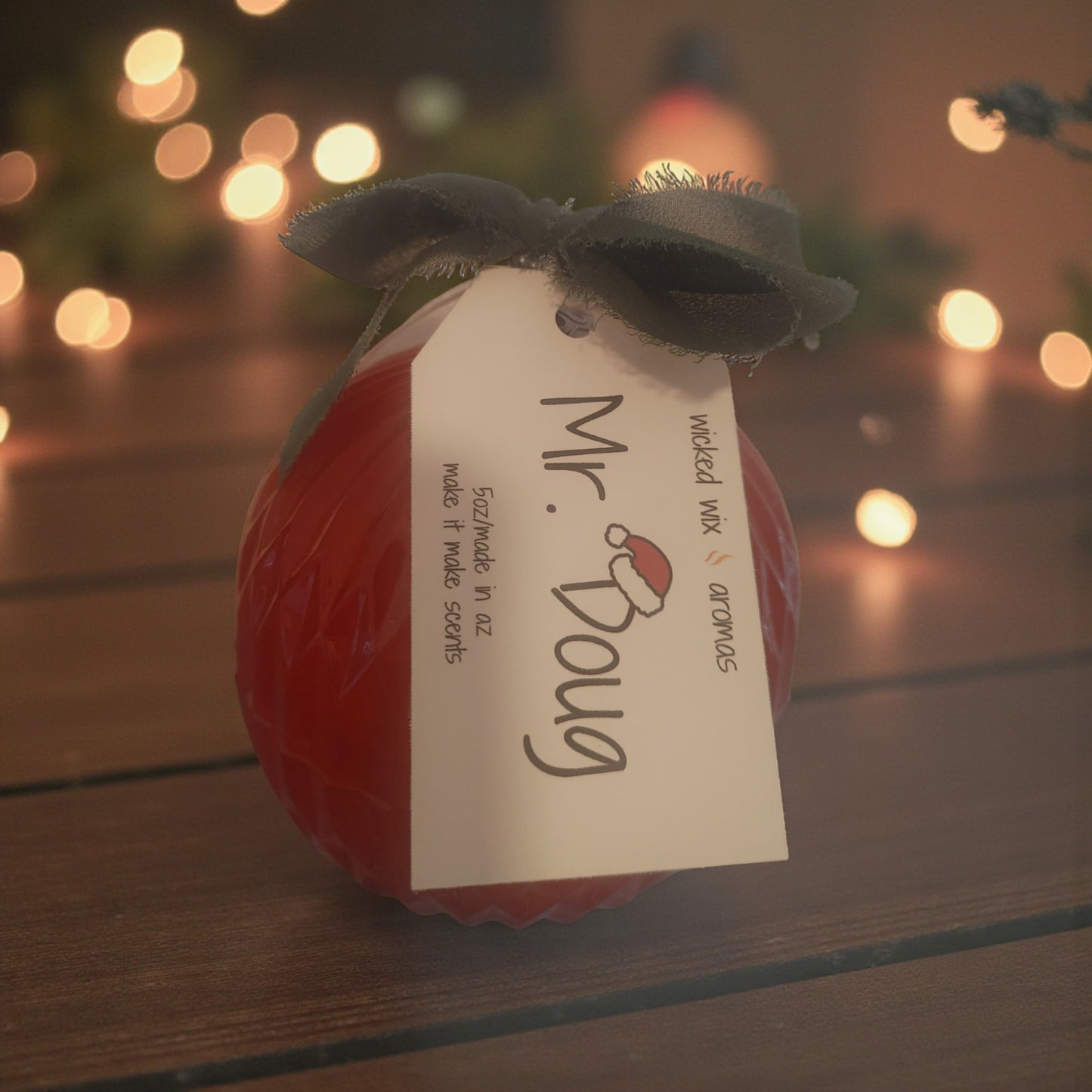 Holiday Candle Mr. Doug Christmas Ornament 5 Oz.