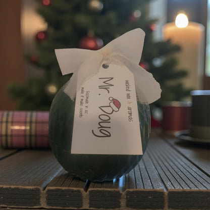 Holiday Candle Mr. Doug Christmas Ornament 5 Oz.