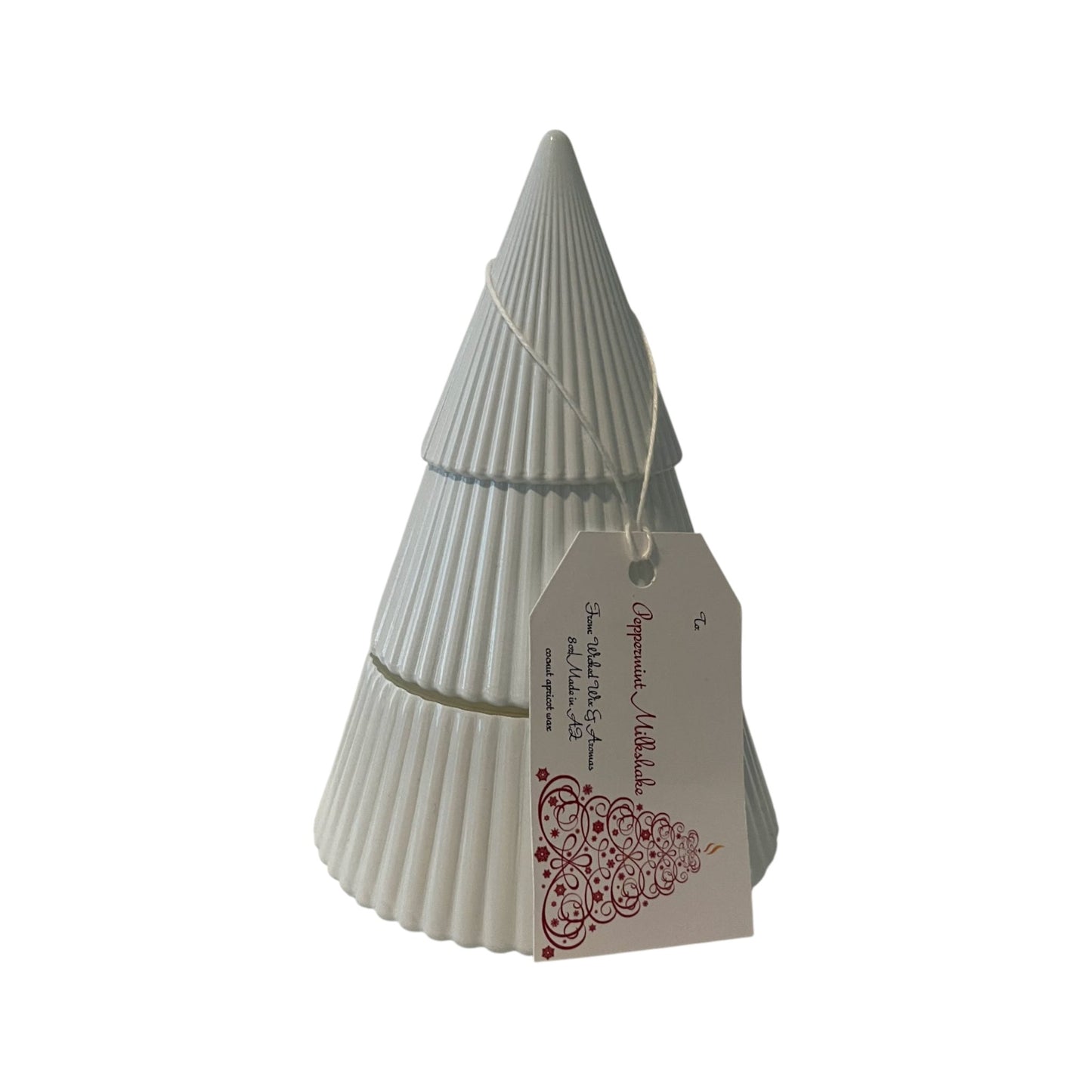 Holiday Candle Peppermint Milkshake Christmas Tree 8 Oz.
