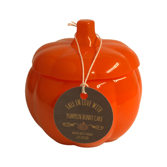 Pumpkin Bundt Cake Candle – 16oz Glass Pumpkin Jar