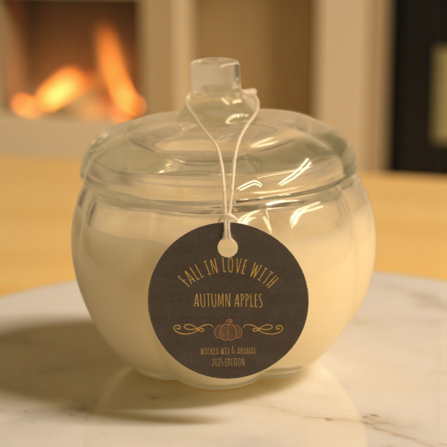 Pumkin Candle Autumn Apples