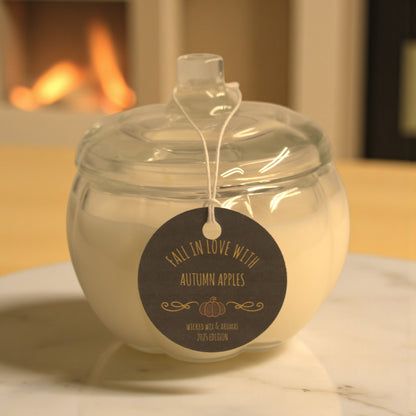 Pumkin Candle Autumn Apples