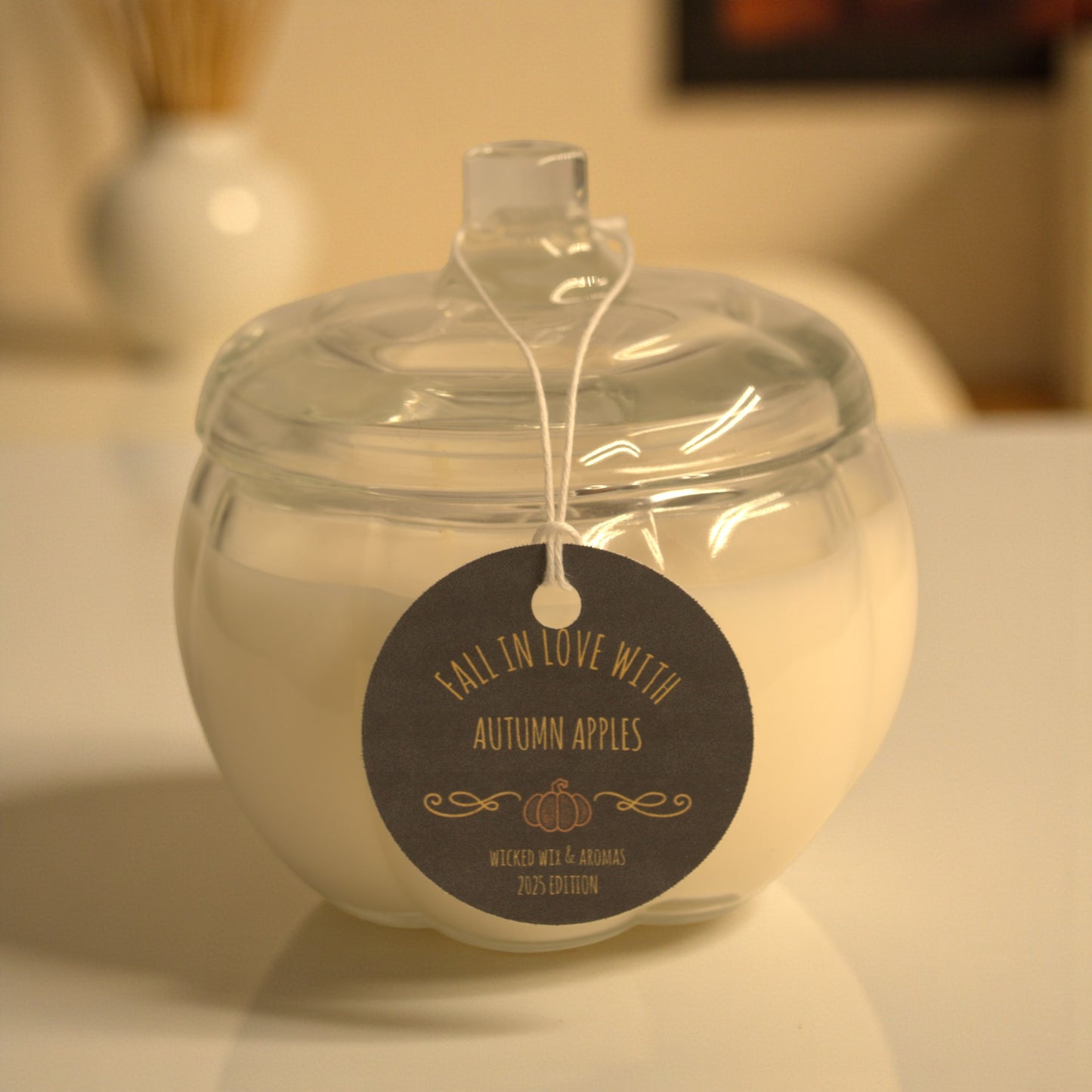 Pumkin Candle Autumn Apples