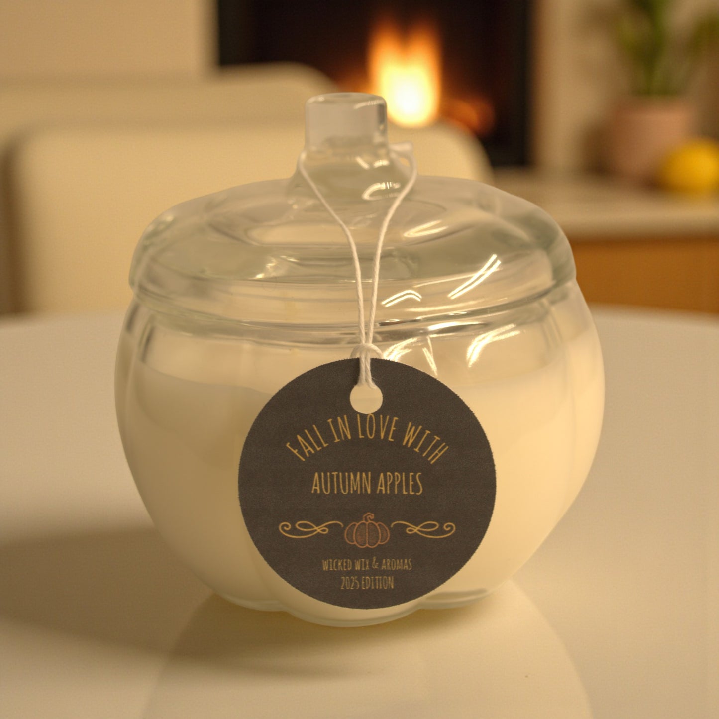 Pumkin Candle Autumn Apples