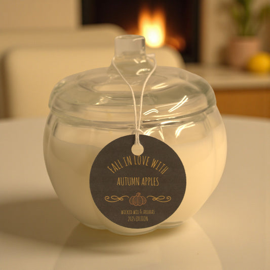 Pumkin Candle Autumn Apples