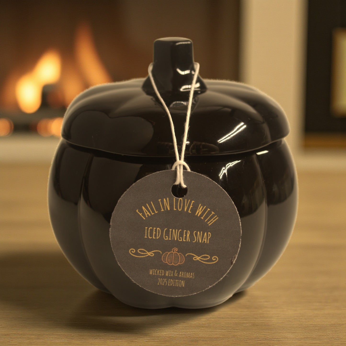 Pumpkin Iced Ginger Snapped Candle – 16oz Glass Pumpkin Jar