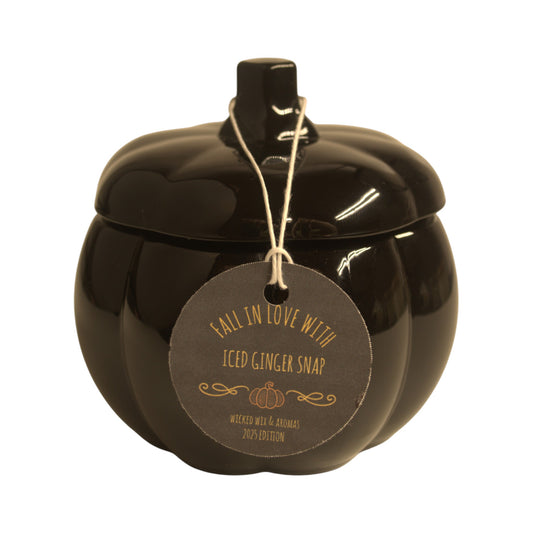 Pumpkin Iced Ginger Snapped Candle – 16oz Glass Pumpkin Jar