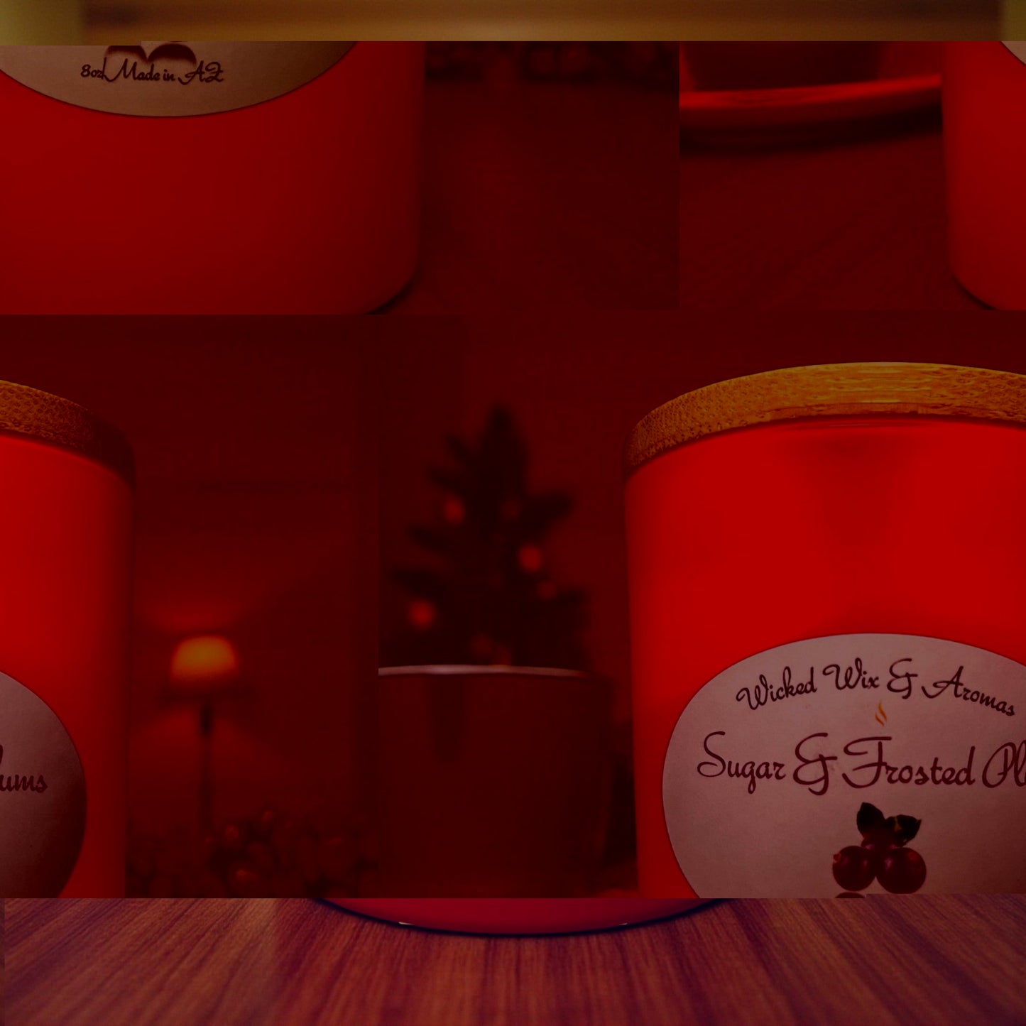 Christmas Candle- Sugar Frosted Plums | Cozy Winter Plum & Citrus Candle 8 OZ