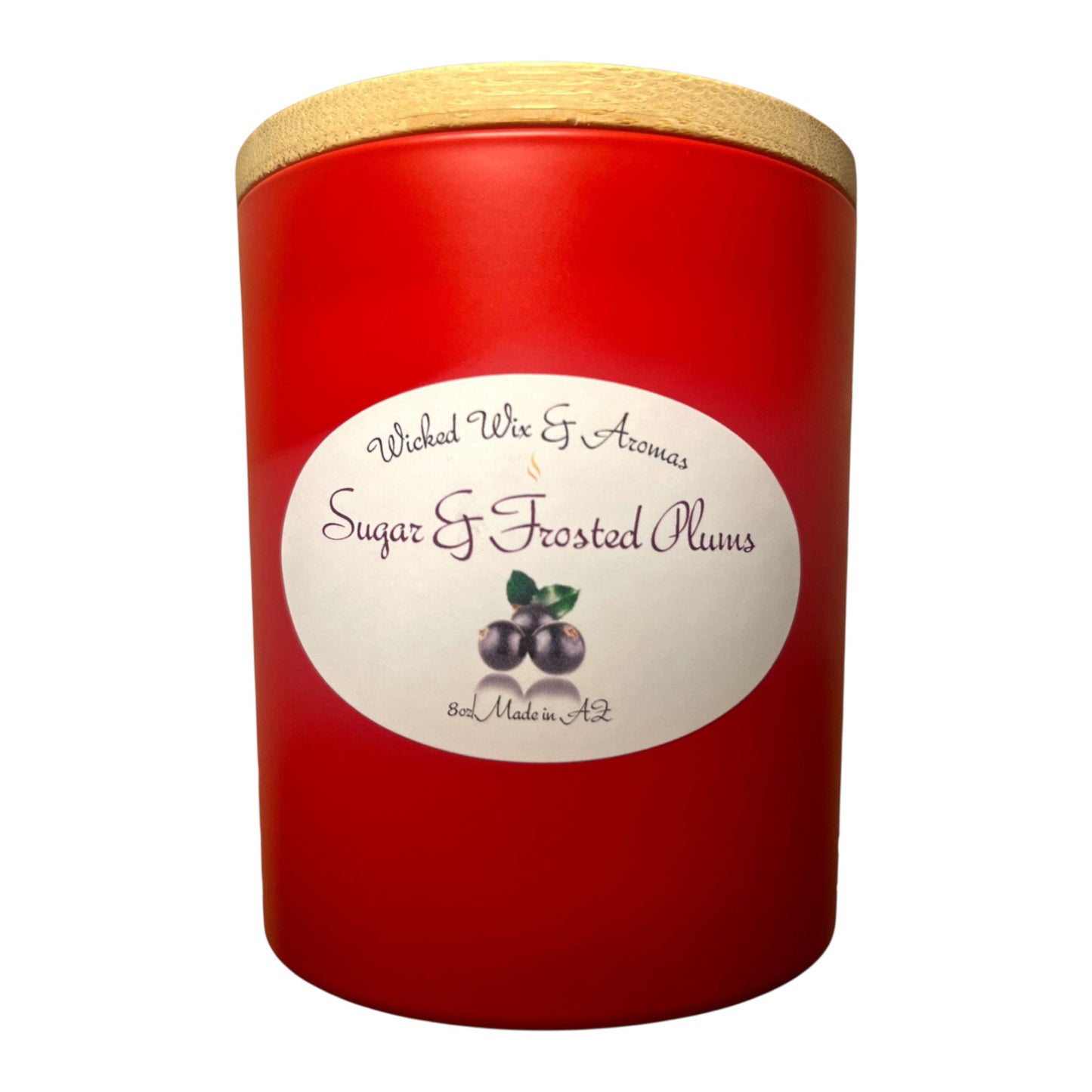 Christmas Candle- Sugar Frosted Plums | Cozy Winter Plum & Citrus Candle 8 OZ