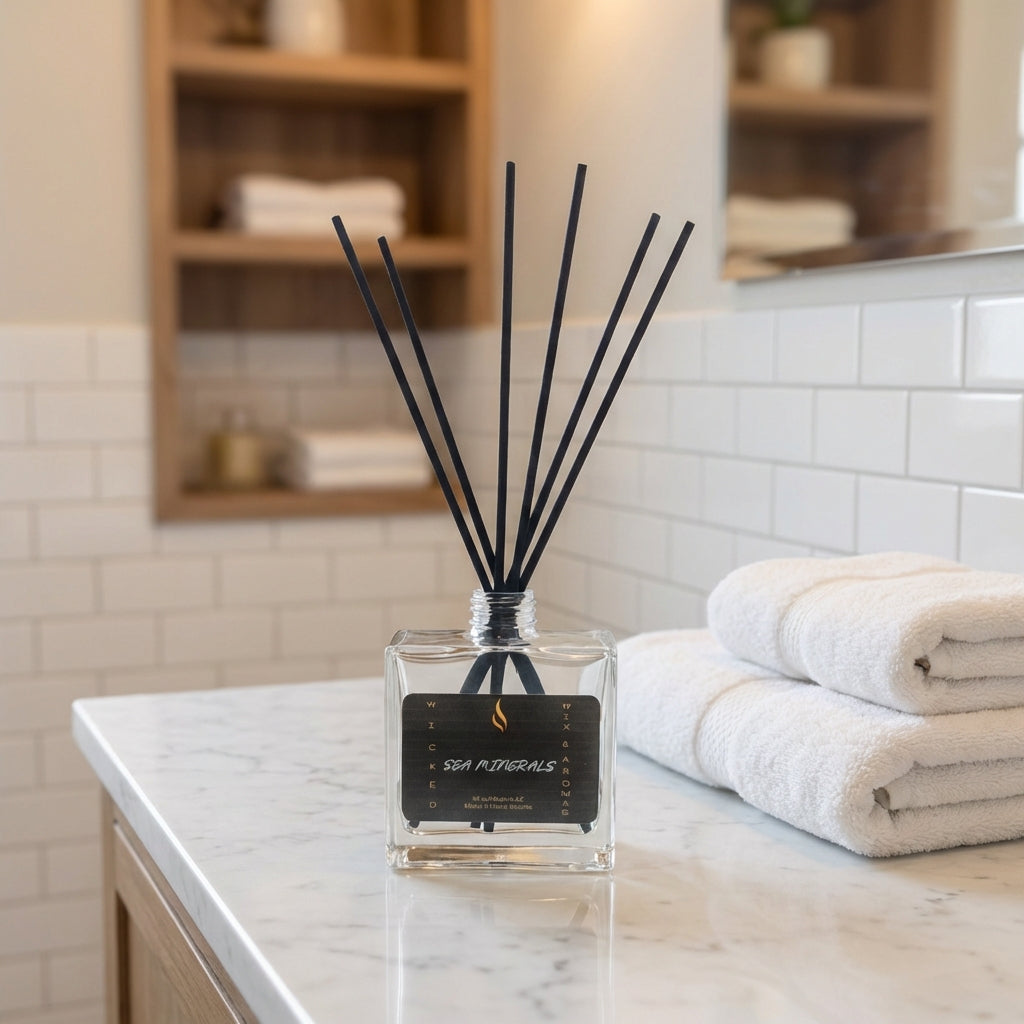 Sea Mine Diffuser Sea Minerals Reed Diffuser | Fresh Coastal Home Fragrance – Wicked Wix ...
